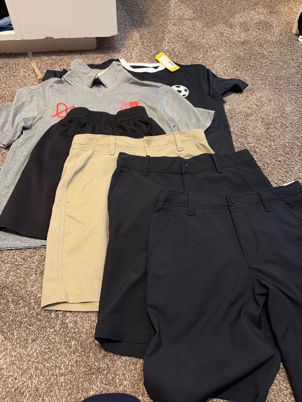 Boy Under Armour, Nike shorts and shirts